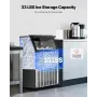 140lbs/24H Commercial Ice Maker, 45 Ice Cubes in 15 Minutes, Freestanding Ice Maker Machine with 33lbs Large Storage Capacity fo