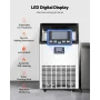 140lbs/24H Commercial Ice Maker, 45 Ice Cubes in 15 Minutes, Freestanding Ice Maker Machine with 33lbs Large Storage Capacity fo
