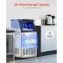 Commercial Ice Maker Machine, 80lbs/24H Ice Maker Machine with 28lbs Storage Capacity, 36 Ice Cubes in 15 Minutes, LED Digital D