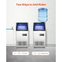 Commercial Ice Maker Machine, 80lbs/24H Ice Maker Machine with 28lbs Storage Capacity, 36 Ice Cubes in 15 Minutes, LED Digital D