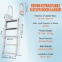 Aluminum Dock Ladder Boat Dock Ladder 66.9-78.9in Height Adjustable 5 Step