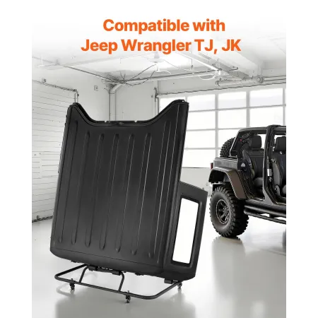 Hardtop Storage Cart, Moveable Sturdy Hard Top Cart, with 3-Adjustable Holes & Thickened Soft Padding, Hardtop Storage Rack with