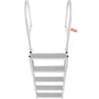 Aluminum Dock Ladder Boat Dock Ladder 66.9-78.9in Height Adjustable 5 Step