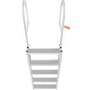 Aluminum Dock Ladder Boat Dock Ladder 66.9-78.9in Height Adjustable 5 Step