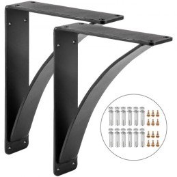 Heavy Duty Shelf Brackets 2 Pack, Floating Shelf Bracket 9x12x4", 450lbs Load Garage Workshop Home Steel Shelf Brackets Hand