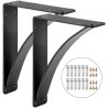Heavy Duty Shelf Brackets 2 Pack, Floating Shelf Bracket 9x12x4", 450lbs Load Garage Workshop Home Steel Shelf Brackets Hand