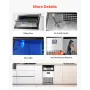 130lbs/24H Commercial Ice Maker, 45 Ice Cubes in 15 Minutes, Freestanding Ice Maker Machine with 33lbs Large Storage Capacity fo