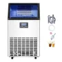Commercial Ice Maker Machine, 100lbs/24H Ice Maker Machine with 33lbs Storage Capacity, 45 Ice Cubes in 15 Minutes, LED Digital 