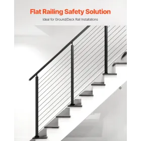 Cable Railing Post 42x1x2 In with 30Â° Angled Holes 1JZLGZXHS106VRA3X001V0