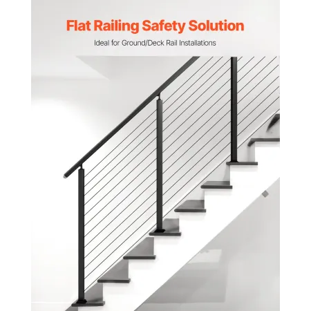 Cable Railing Post 42x1x2 In with 30Â° Angled Holes 1JZLGZXHS106VRA3X001V0