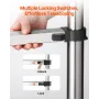 Telescoping Ladder, 2540mm Stainless Steel Lightweight Extension Ladder, Multi-Button Retraction Collapsible Ladders, 150 kg Cap