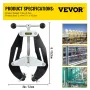 Ultra Clamp, 2 to 6 In Diameter, High Strength Pipe Clamp with Quick Acting Screws, Steel Pipe Alignment Tool with Lightweight D