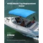 4 Bow Boat Bimini Tops, 600D Polyester Canopy, Waterproof & Sun Protection Boat Awning Canopy with Storage Bag, Bimini Top Repla
