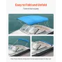 4 Bow Boat Bimini Tops, 600D Polyester Canopy, Waterproof & Sun Protection Boat Awning Canopy with Storage Bag, Bimini Top Repla