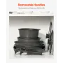 17 stykker gryder og pander sætter granit nonstick