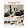 17 Piece Pots and Pans Set, Granite Nonstick Detachable Handle Cookware, Space Saving Induction Cookwares, Kitchen RV Cooking Se