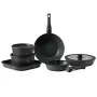 17 stykker gryder og pander sætter granit nonstick