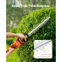 Electric Hedge Trimmer, 1200 RPM, Cordless Hedge Trimmer for Low Branch, 20V 2A Battery, Bush Trimmer with 20 in Dual Action Bla
