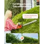 Electric Hedge Trimmer, 1200 RPM, Cordless Hedge Trimmer for Low Branch, 20V 2A Battery, Bush Trimmer with 20 in Dual Action Bla