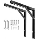 Folding Shelf Brackets 24 inch Pack of 2 Heavy Duty Folding Table Bracket Max.500 lbs Capacity Collapsible Shelf Brackets