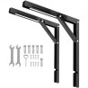 Folding Shelf Brackets 24 inch Pack of 2 Heavy Duty Folding Table Bracket Max.500 lbs Capacity Collapsible Shelf Brackets