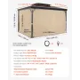 Gazebo Privacy Curtain 12 'x 10' x 7,3 'Vandtæt lysthusgardiner