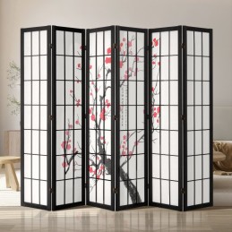 Room divider japansk rumskærm divider 6 panel til rumskilt