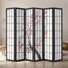 Room Divider Japanese Room Screen Divider 6 Panel for Room Separation