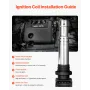 Ignition Coil Pack, Set of 4, Compatible with Audi A1, A3, Seat Alhambra, Altea, Cordoba, Ibiza, Leon, Toledo, Volkswagen Golf, 
