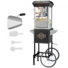 Popcorn Popper Machine with Cart  Popcorn Maker 850W 8 Oz 48 Cups Black