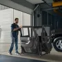 Jeep Door Storage Cart, 4 Doors Moveable Storage Cart Rack with Thickened Rubber Cushion, Sturdy Car Door Holder Cart Fit for Je