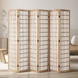 Room divider japansk vægdelere 6 panel skærm til rumskillelse