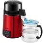 Water Distiller, 1 L/H, 4L Distilled Water Maker with 0-99 H Timing, 750W Countertop Water Purifier with Dual Temp Display, Glas