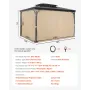 Gazebo Privacy Curtain 12 'x 10' x 7 'Vandtæt lysthus gardiner