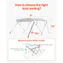 4 Bow Boat Bimini Tops 96 "LX (79" -84 ") W x 54" H Markise