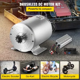 Electric Brushless DC Motor 72V 3000W Brushless Electric Motor 4900RPM Brushless Motor Kit w/ Controller and Throttle Grip for