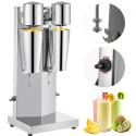 Milkshake Maker Kit, elektrisk mælkeproducent i rustfrit stål, 180W Milkshake Machine, dobbelthovedklassisk milkshake maker med