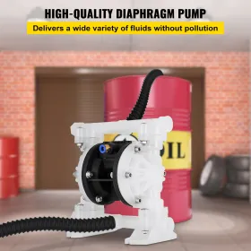 Luft dobbelt membranpumpe 7gpm 100psi polypropylen membran vandpumpe med 1/2 i indløb & outlet porte luftpumpe membran