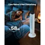 Tower Fan, 22 ft/s Velocity Quiet Floor Fan, 70° Oscillating Fans for Indoors with 3 Speeds, 4 Modes, 12H Timer, Portable Standi