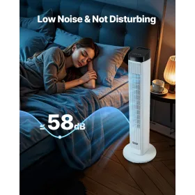 40 "Oscillerende tårnventilator 9H timer 22 ft/s hastighed med