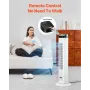Tower Fan, 22 ft/s Velocity Quiet Floor Fan, 70° Oscillating Fans for Indoors with 3 Speeds, 4 Modes, 12H Timer, Portable Standi
