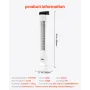 40 "Oscillerende tårnventilator 9H timer 22 ft/s hastighed med