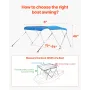 3 Bow Boat Bimini Tops 72 "LX (79" -84 ") W X 46" H Markise