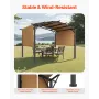 10x10 ft udendørs udtrækkelig pergola med baldakuleret top