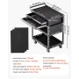 5-Tier Tool Cart with Wheels, 400 lbs Load Capacity, Rolling Work Cart with 2 Drawers & Pegboard, Mechanic Tool Storage Organize