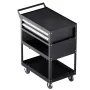 5-Tier Tool Cart with Wheels, 400 lbs Load Capacity, Rolling Work Cart with 2 Drawers & Pegboard, Mechanic Tool Storage Organize