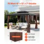 Gazebo Privacy Curtain 12 'X 10' X 7 'Vandtæt Gazebo -gardiner