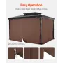 Gazebo Privacy Curtain 12 'X 10' X 7 'Vandtæt Gazebo -gardiner