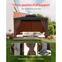 Gazebo Privacy Curtain 12 'X 10' X 7 'Vandtæt Gazebo -gardiner