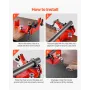 Heavy-Duty Pipe Chain Vise, 1/2" - 8" Pipe Capacity, 34.6" Rugged Chain & Cast Iron Base, Industrial-Grade Pipe Clamping for Plu